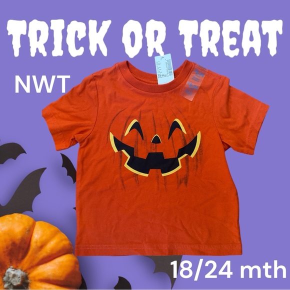 The Children's Place Other - ❤️NWT Children’s Place fun jack-o’-lantern Halloween T-shirt 18/24 months